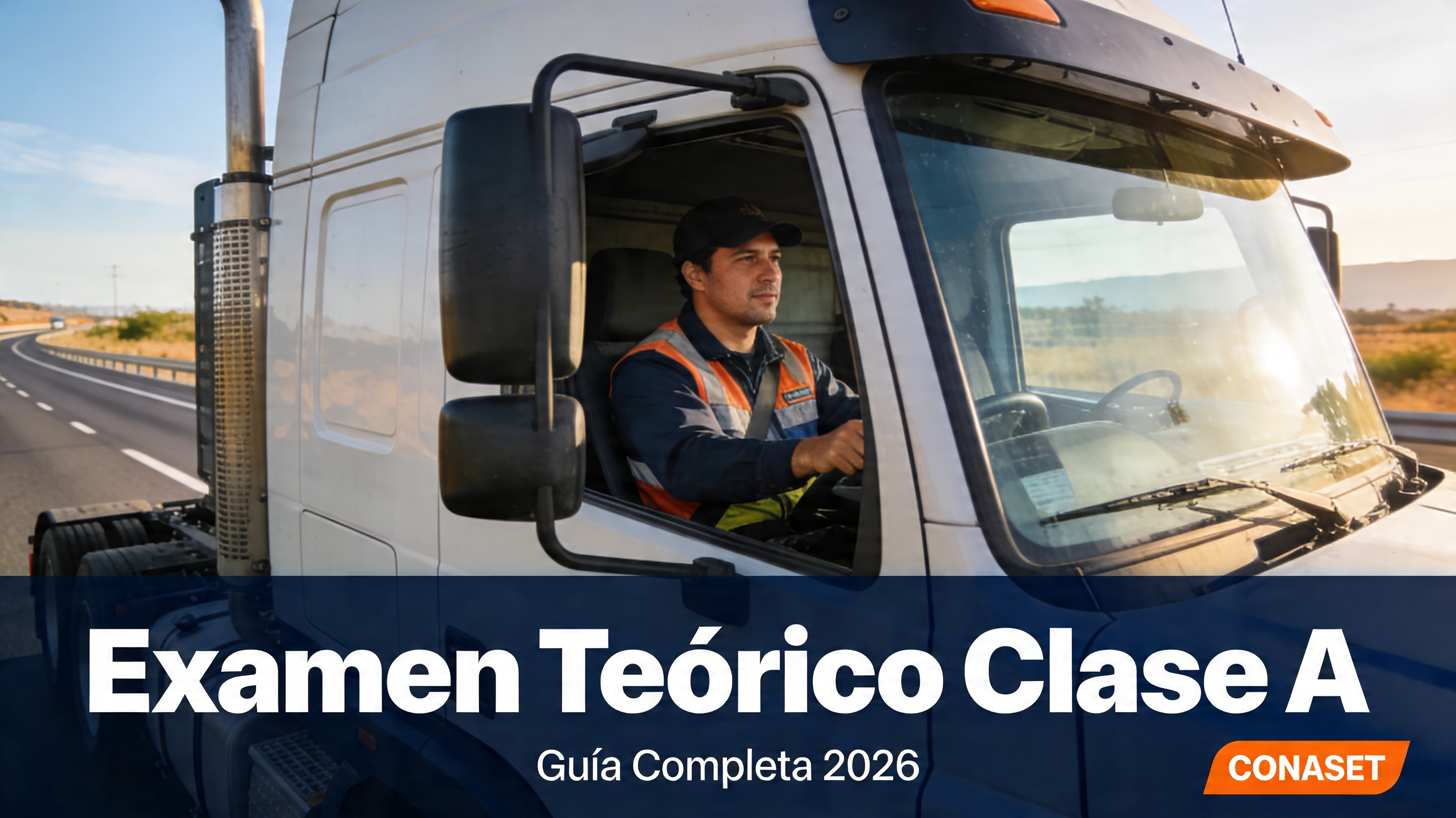 Conductor profesional frente a un camión en carretera chilena
