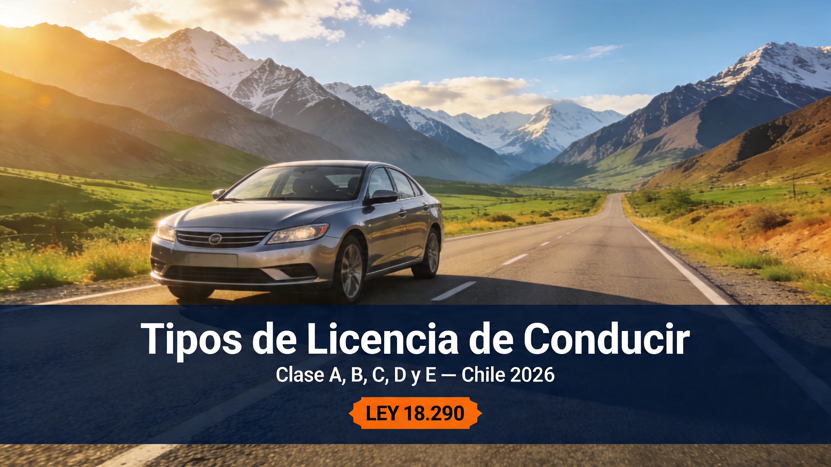 Distintos tipos de licencias de conducir chilenas sobre una mesa