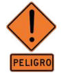 Señal de tránsito PELIGRO