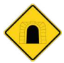Señal de tránsito PROXIMIDAD DE TÚNEL