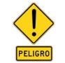 Señal de tránsito PELIGRO