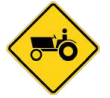 Señal de tránsito MAQUINARIA AGRÍCOLA