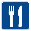 Señal de tránsito ALIMENTACIÓN RESTAURANT