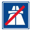 Señal de tránsito FIN DE AUTOPISTA