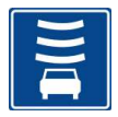 Señal de tránsito AUTOPISTA CON TELEVÍA O SISTEMA COMPLEMENTARIO