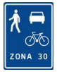Señal de tránsito ZONA 30