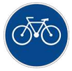 Señal de tránsito SOLO BICICLETAS