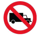 Señal de tránsito PROHIBIDA CIRCULACIÓN DE VEHÍCULOS DE CARGA