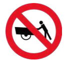 Señal de tránsito PROHIBIDA CIRCULACIÓN DE CARROS DE MANO
