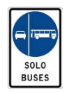 Señal de tránsito VÍA SEGREGADA BUSES
