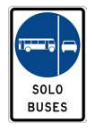 Señal de tránsito VÍA SEGREGADA BUSES